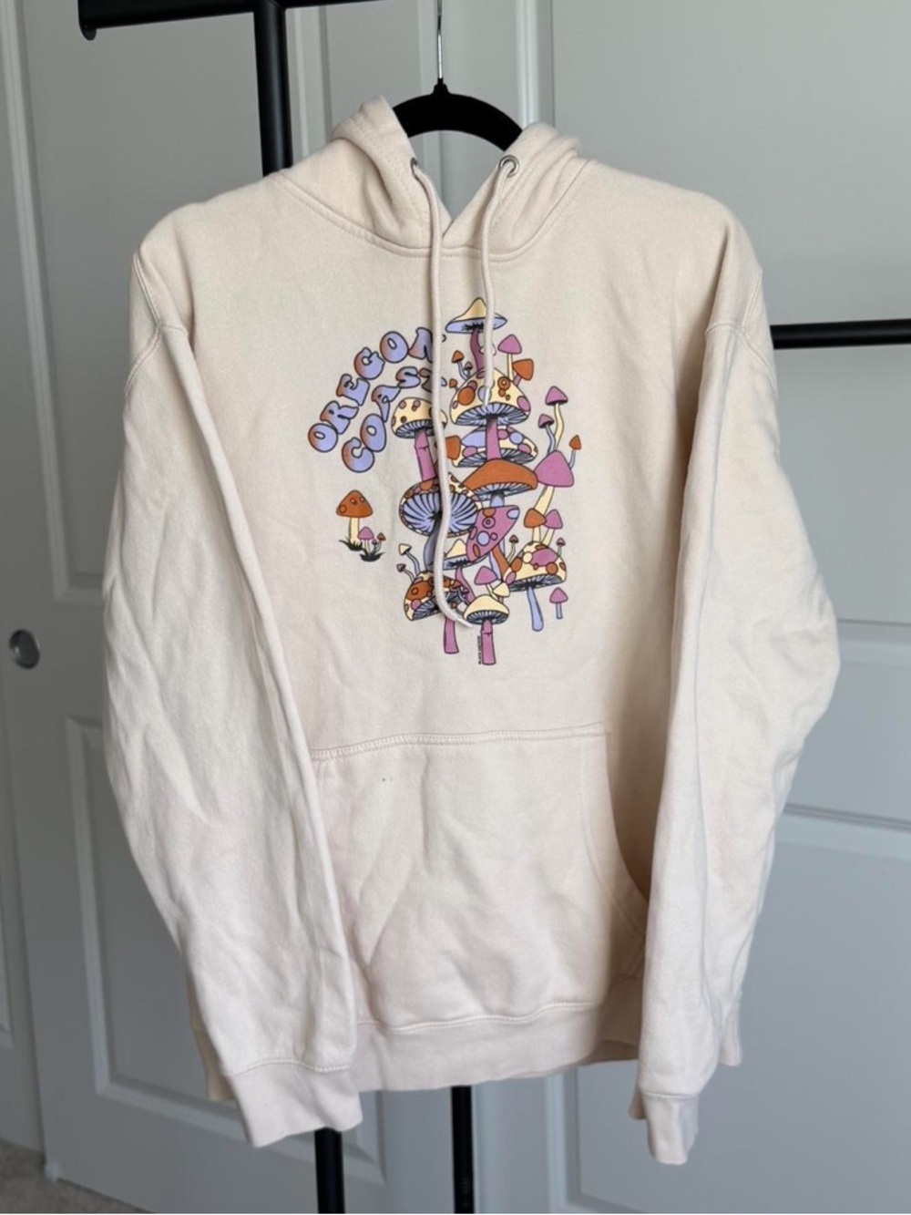 Cream Mushroom Graphic Hoodie